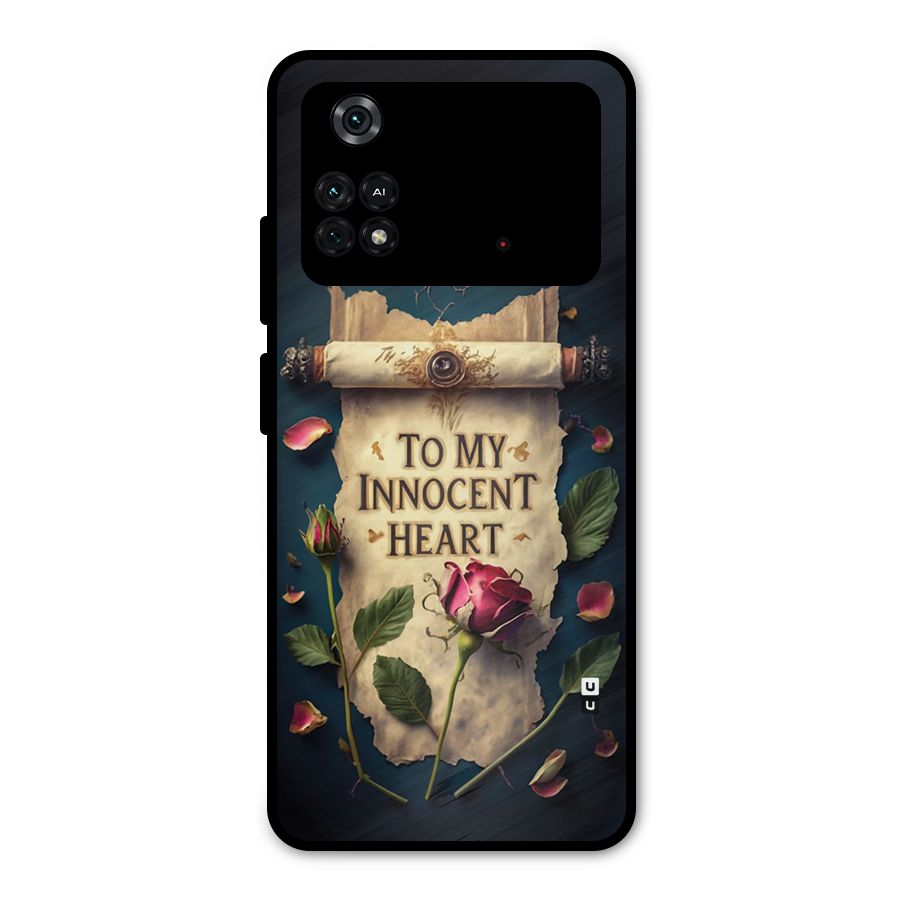 Innocence Of Heart Metal Back Case for Poco M4 Pro 4G