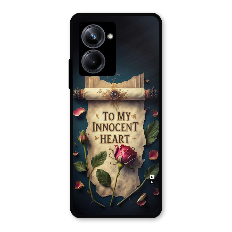Innocence Of Heart Metal Back Case for Realme 10 Pro