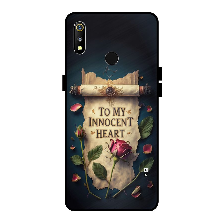 Innocence Of Heart Metal Back Case for Realme 3i