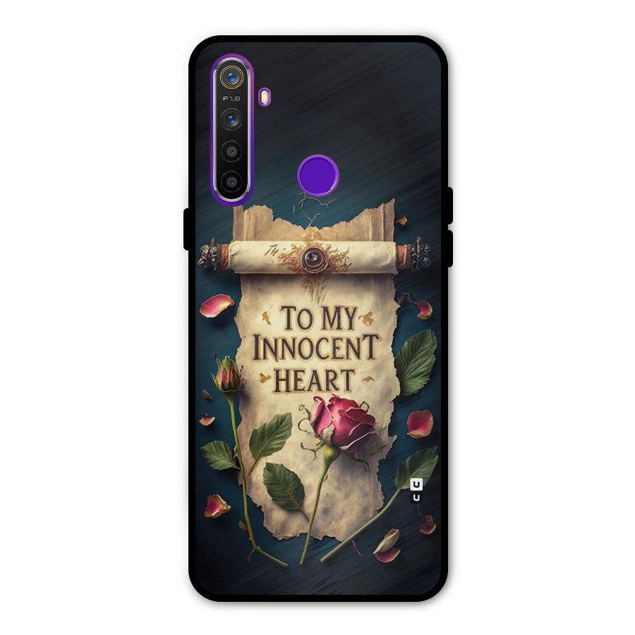 Innocence Of Heart Metal Back Case for Realme 5