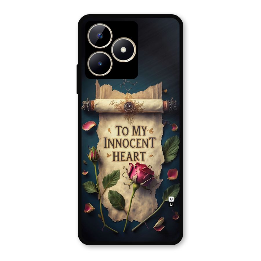 Innocence Of Heart Metal Back Case for Realme C53