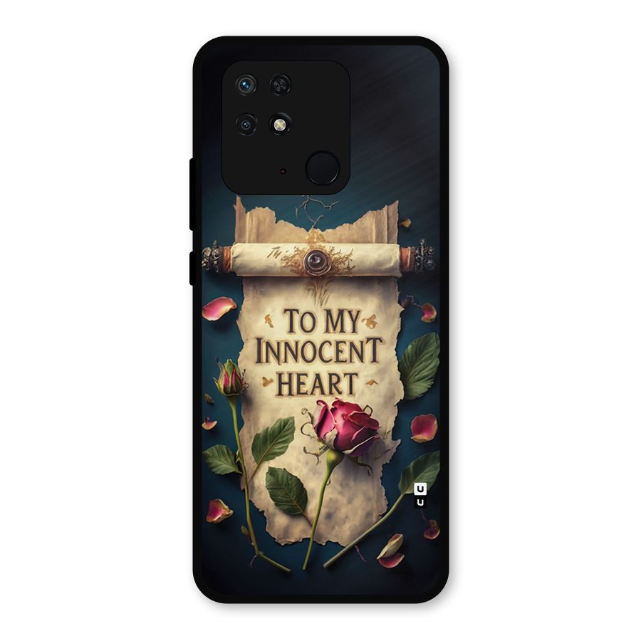 Innocence Of Heart Metal Back Case for Redmi 10 Power