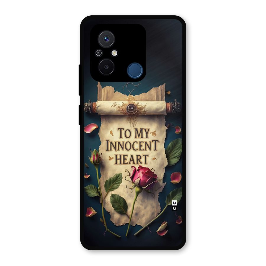 Innocence Of Heart Metal Back Case for Redmi 12C