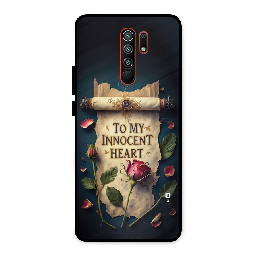 Innocence Of Heart Metal Back Case for Redmi 9 Prime