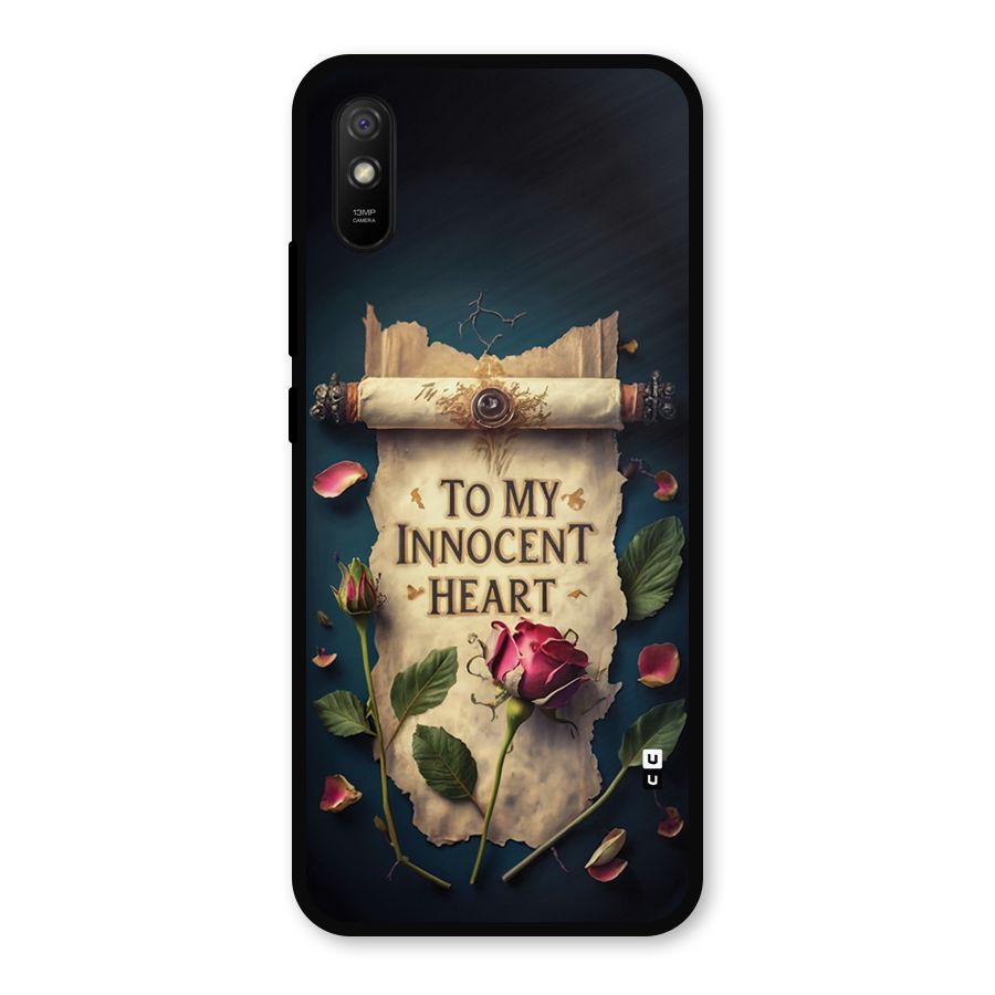 Innocence Of Heart Metal Back Case for Redmi 9i