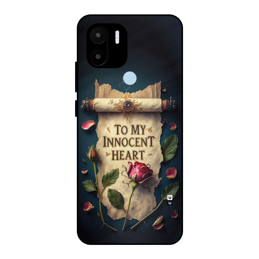 Innocence Of Heart Metal Back Case for Redmi A2 Plus