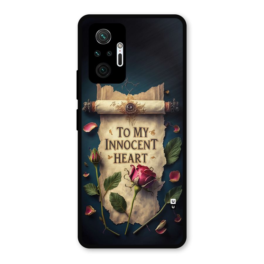 Innocence Of Heart Metal Back Case for Redmi Note 10 Pro