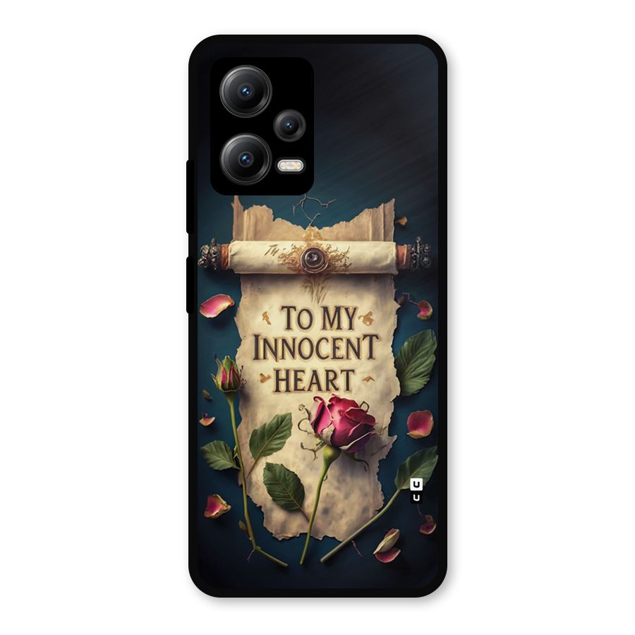 Innocence Of Heart Metal Back Case for Redmi Note 12 5G