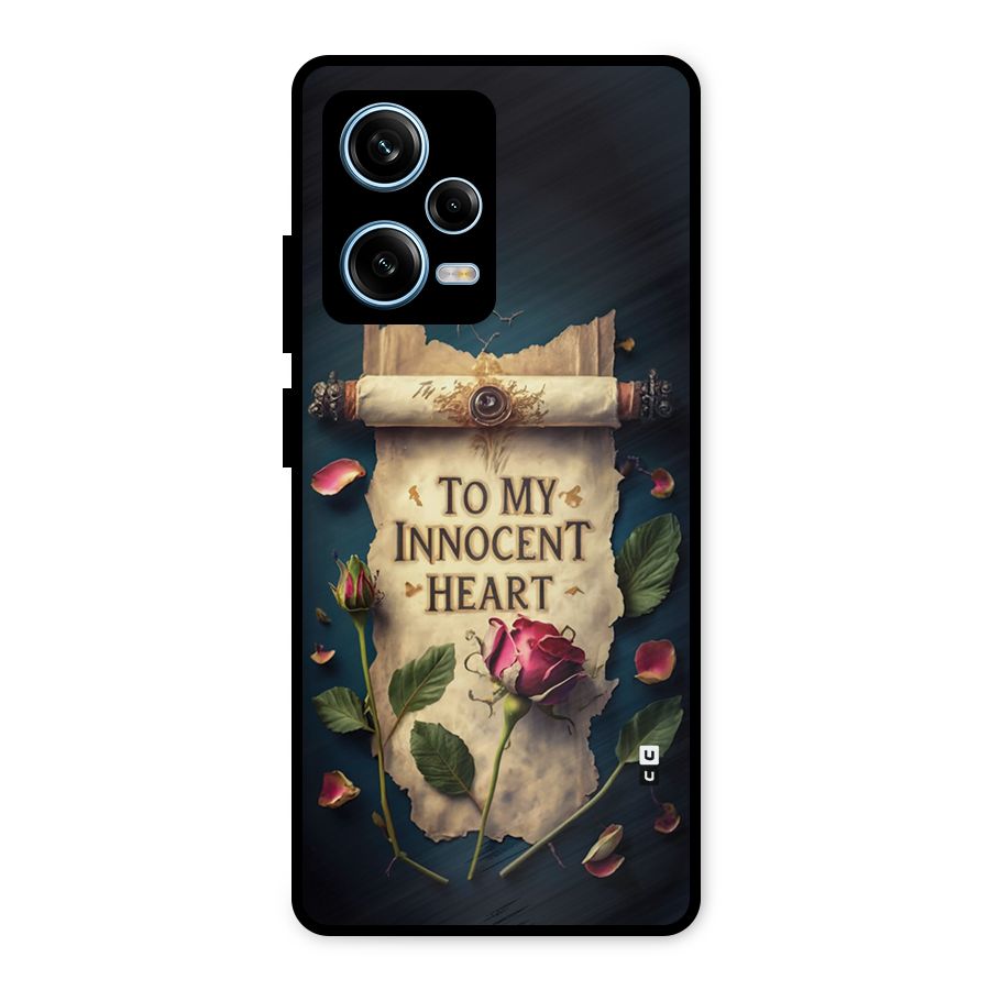 Innocence Of Heart Metal Back Case for Redmi Note 12 Pro