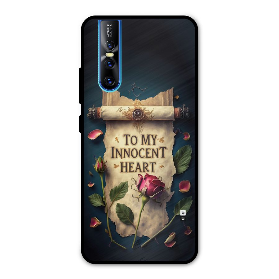 Innocence Of Heart Metal Back Case for Vivo V15 Pro