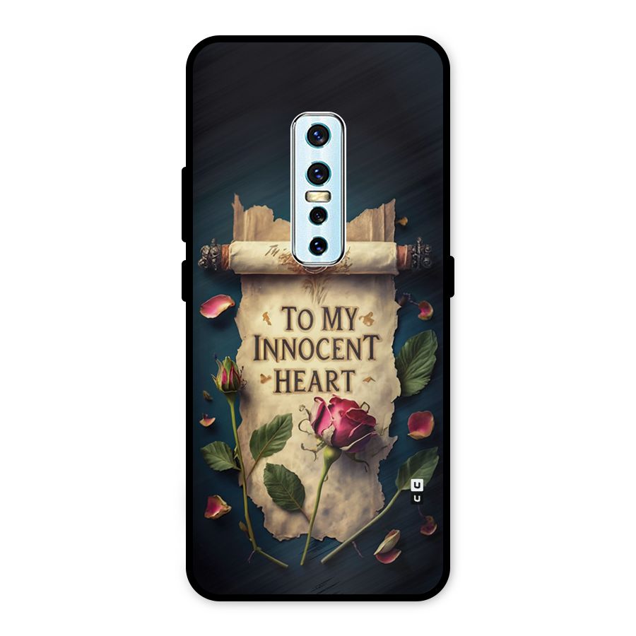Innocence Of Heart Metal Back Case for Vivo V17 Pro
