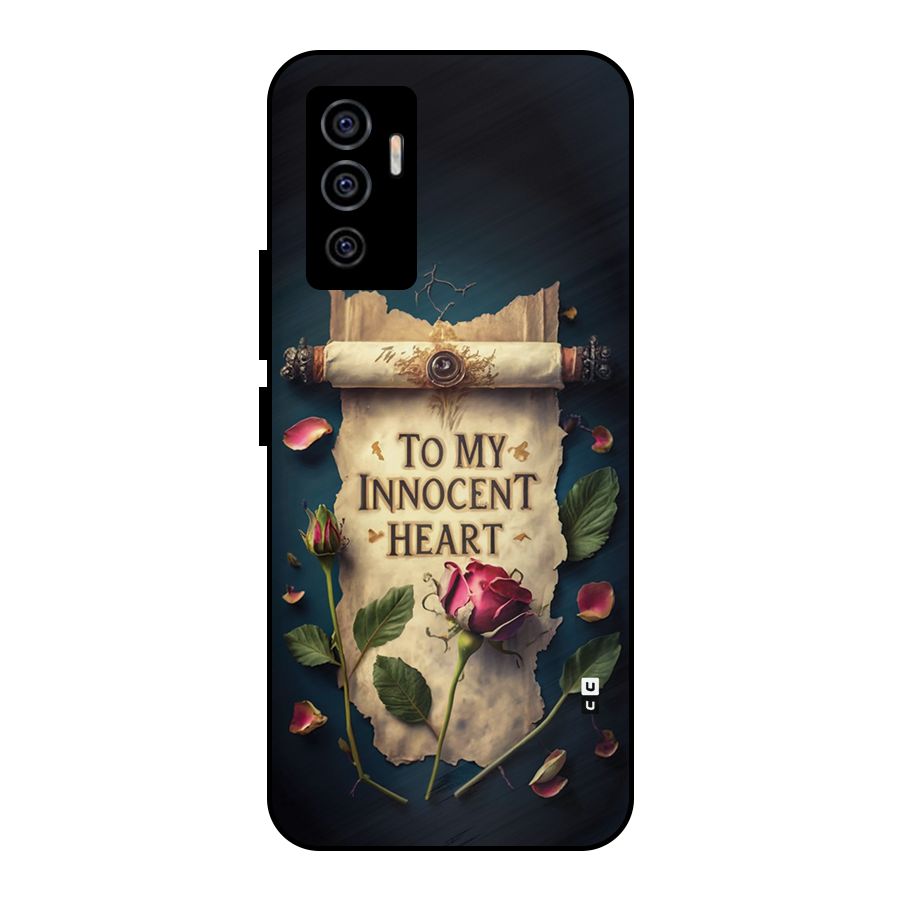 Innocence Of Heart Metal Back Case for Vivo V23e