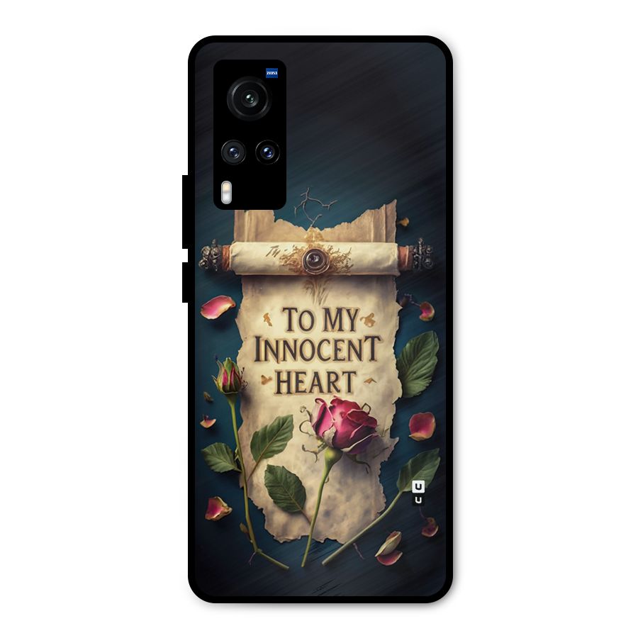 Innocence Of Heart Metal Back Case for Vivo X60