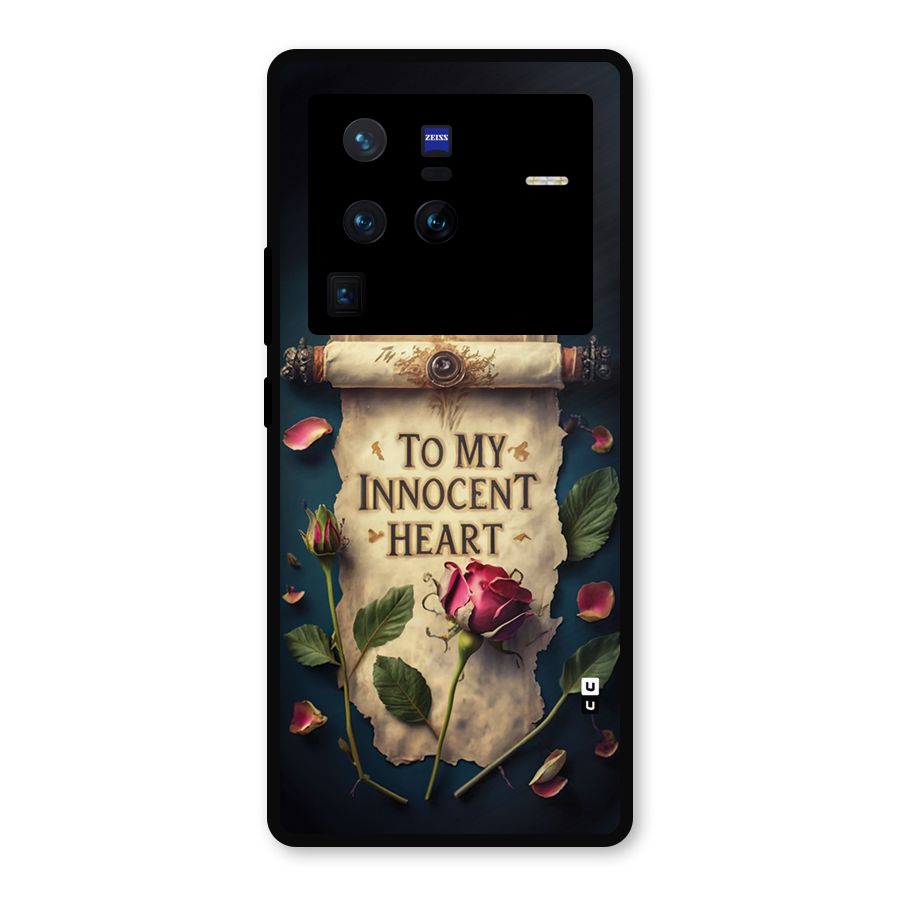 Innocence Of Heart Metal Back Case for Vivo X80 Pro