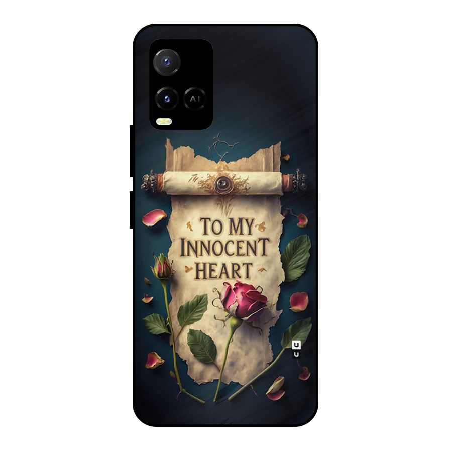 Innocence Of Heart Metal Back Case for Vivo Y21G