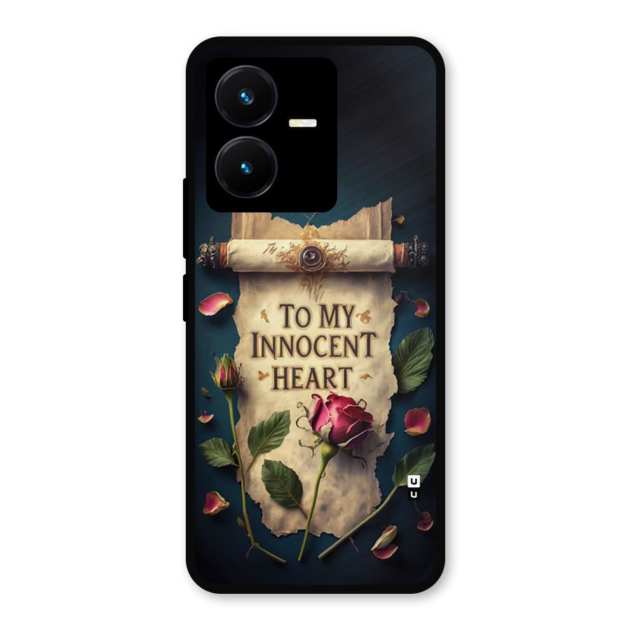 Innocence Of Heart Metal Back Case for Vivo Y22