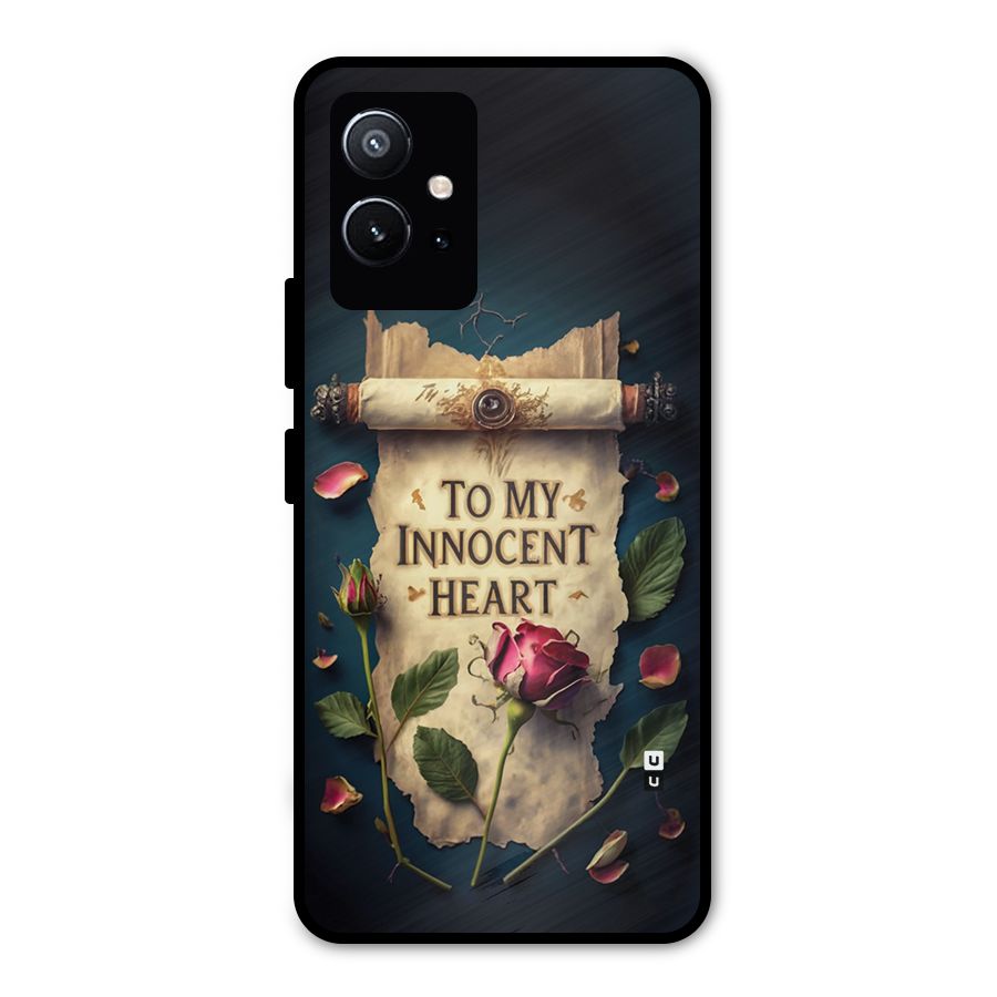 Innocence Of Heart Metal Back Case for Vivo Y75 5G