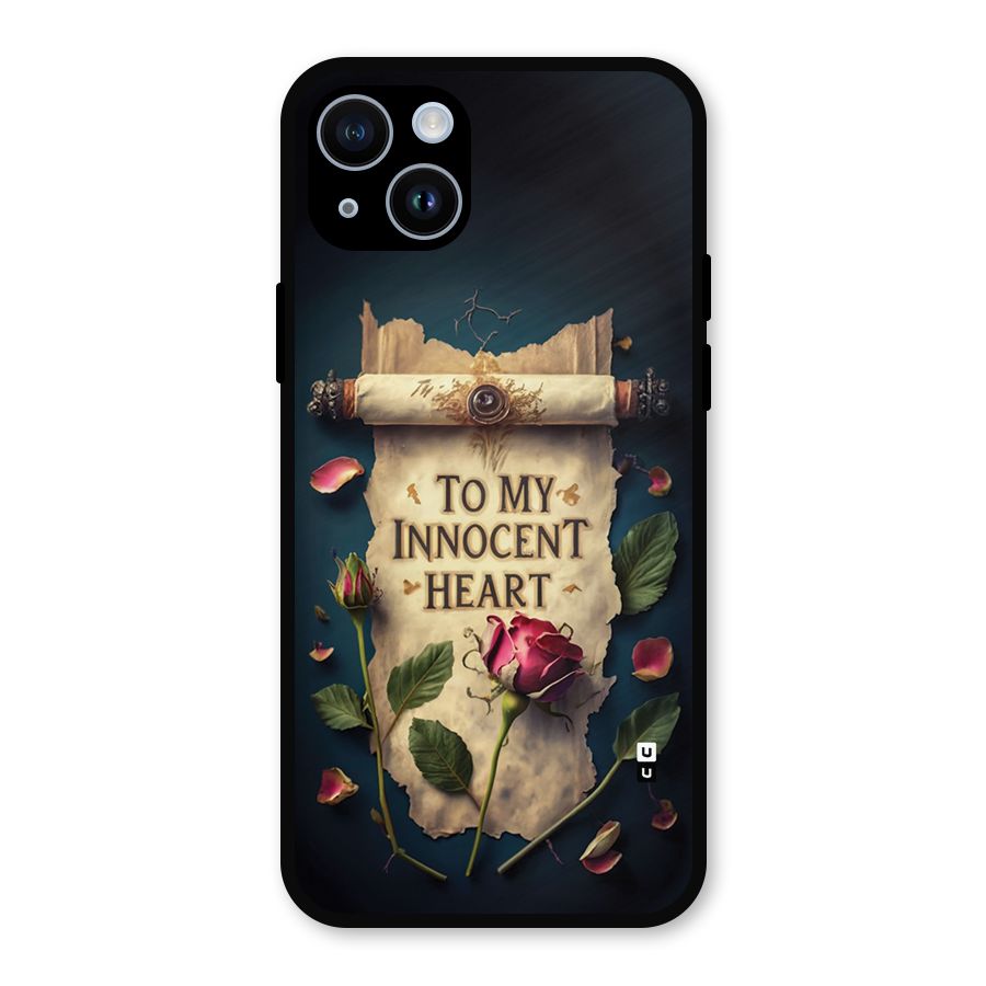 Innocence Of Heart Metal Back Case for iPhone 14