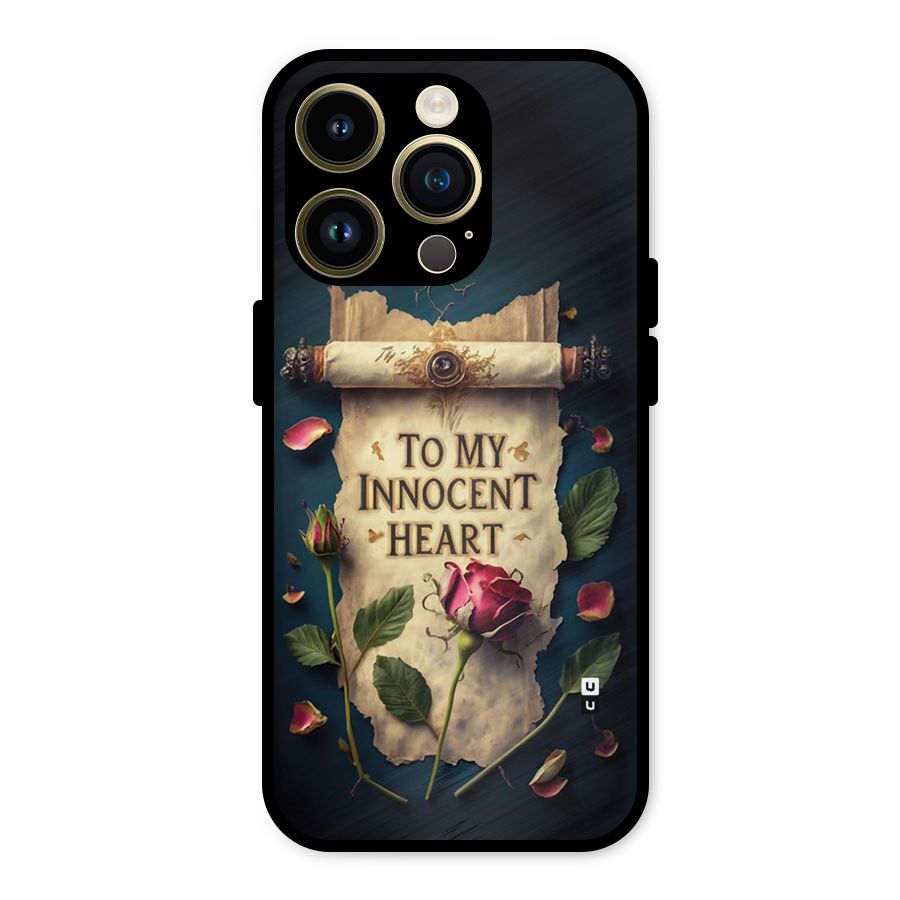 Innocence Of Heart Metal Back Case for iPhone 14 Pro