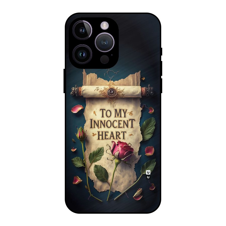 Innocence Of Heart Metal Back Case for iPhone 14 Pro Max