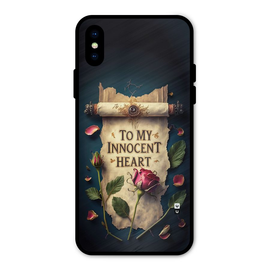Innocence Of Heart Metal Back Case for iPhone XS