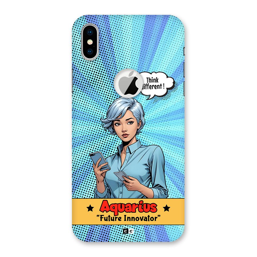 Innovative Aquarius Back Case for iPhone X Logo Cut