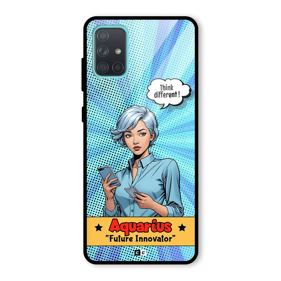 Innovative Aquarius Glass Back Case for Galaxy A71