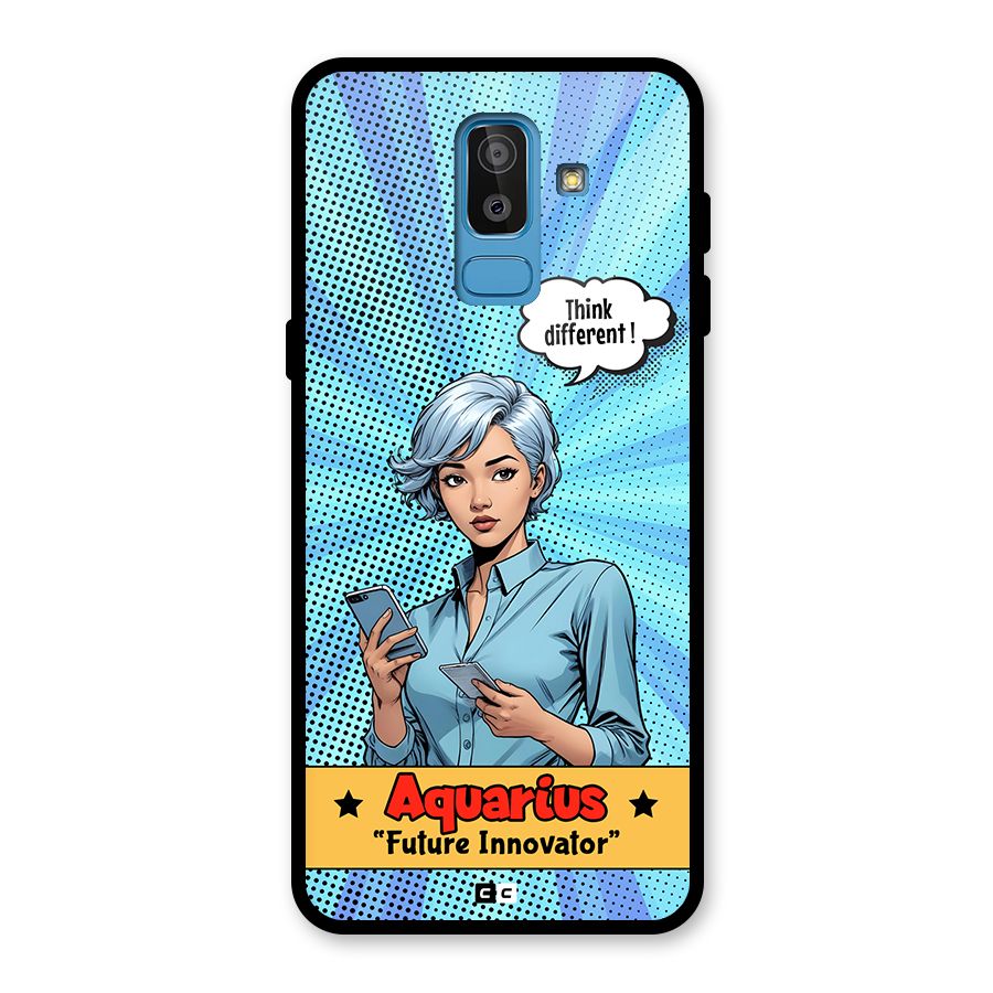 Innovative Aquarius Glass Back Case for Galaxy J8