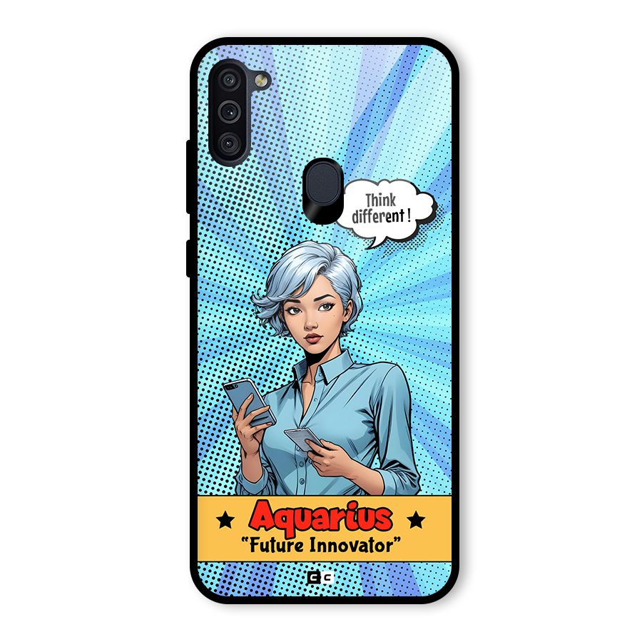 Innovative Aquarius Glass Back Case for Galaxy M11