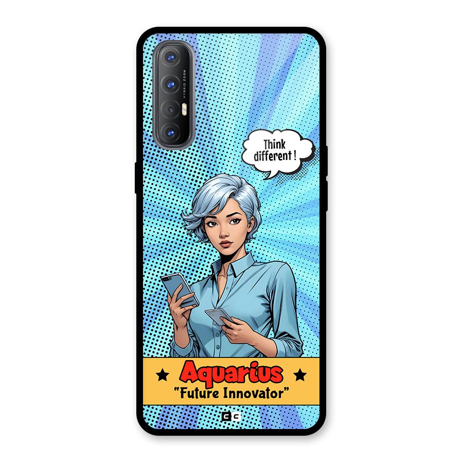 Innovative Aquarius Glass Back Case for Oppo Reno3 Pro