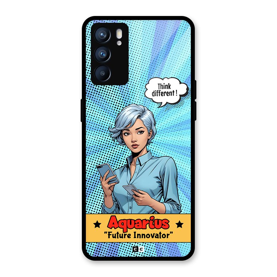 Innovative Aquarius Glass Back Case for Oppo Reno6 5G