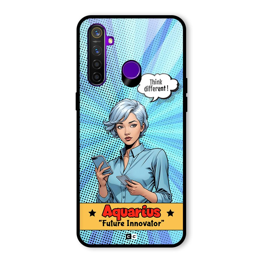 Innovative Aquarius Glass Back Case for Realme 5 Pro