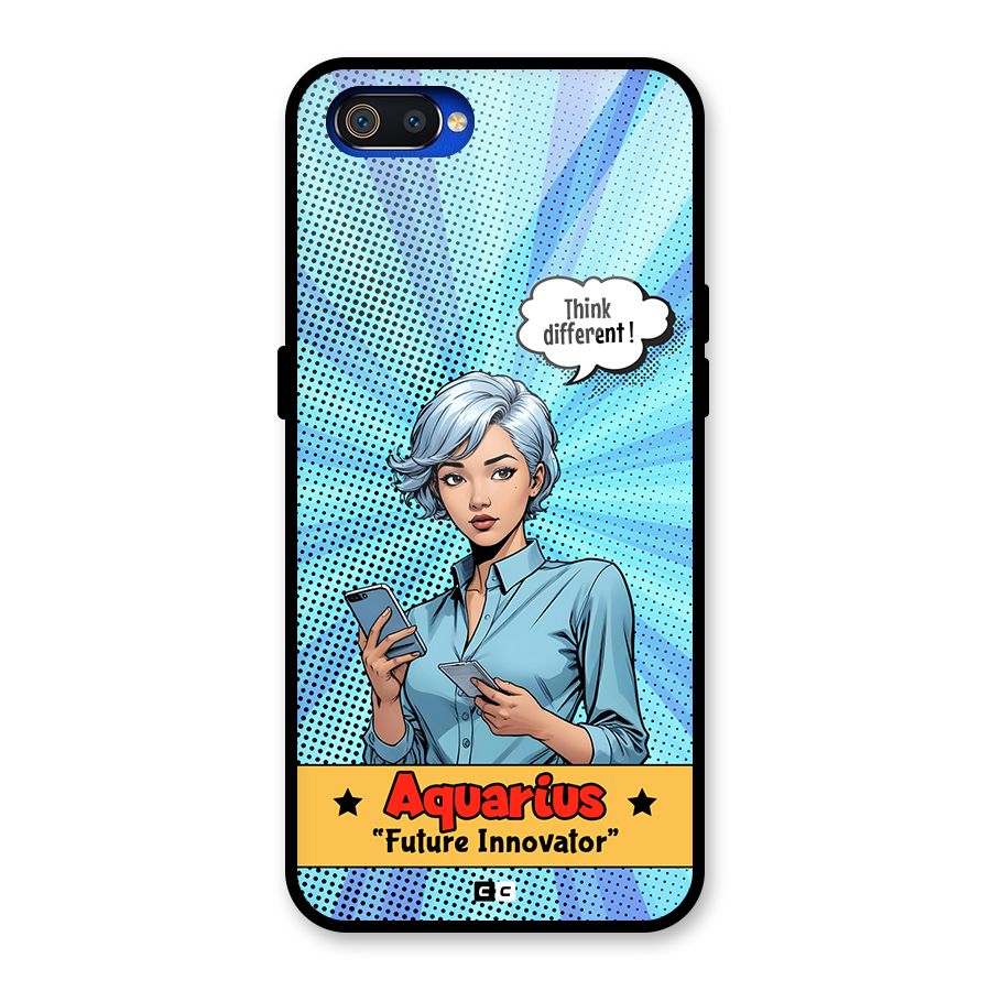 Innovative Aquarius Glass Back Case for Realme C2