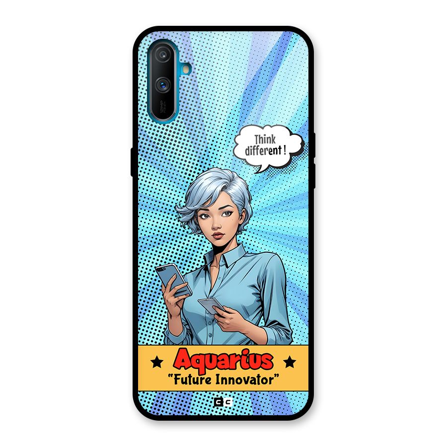 Innovative Aquarius Glass Back Case for Realme C3