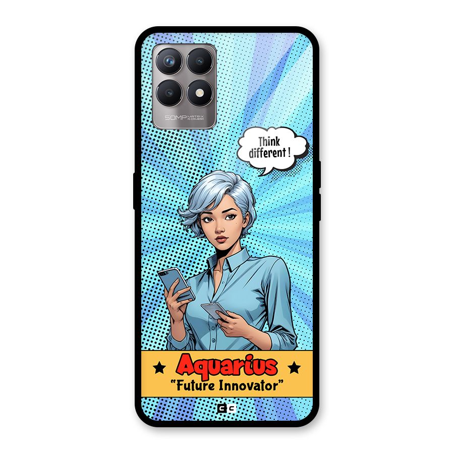 Innovative Aquarius Glass Back Case for Realme Narzo 50