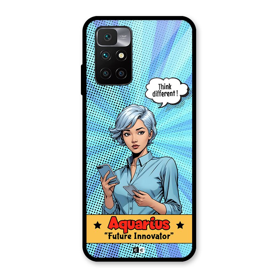 Innovative Aquarius Glass Back Case for Redmi 10 Prime