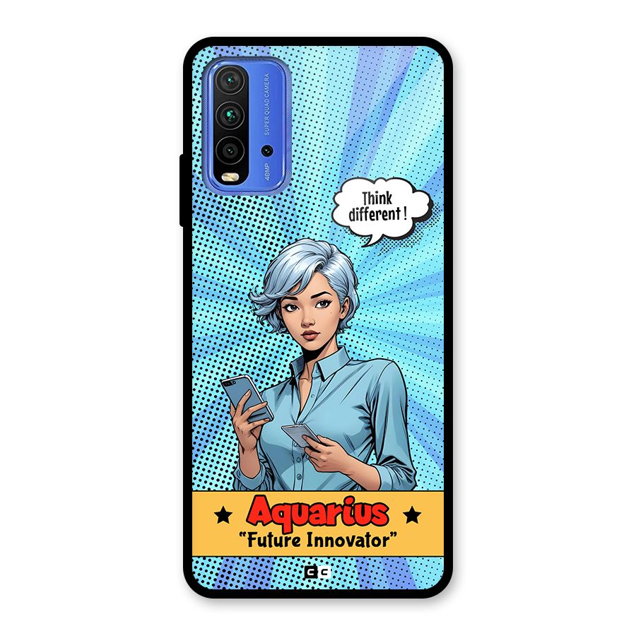 Innovative Aquarius Glass Back Case for Redmi 9 Power