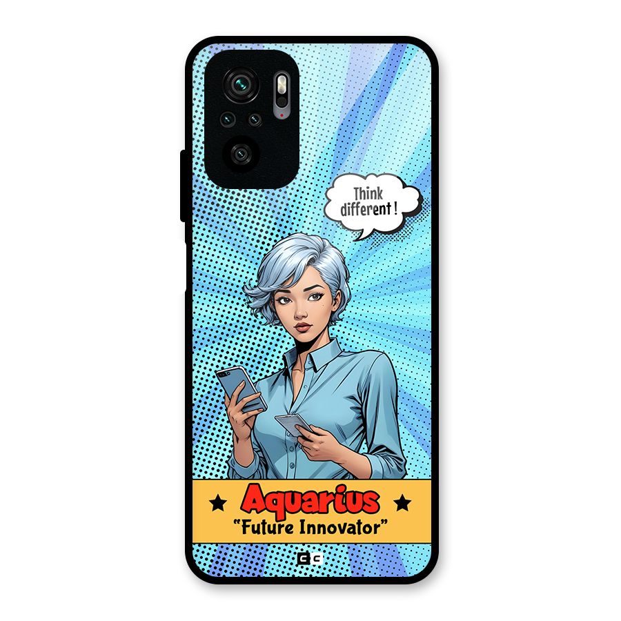 Innovative Aquarius Glass Back Case for Redmi Note 11 SE