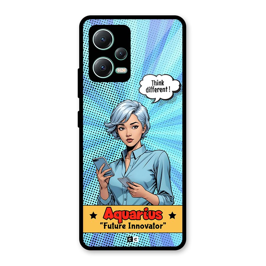 Innovative Aquarius Glass Back Case for Redmi Note 12 5G