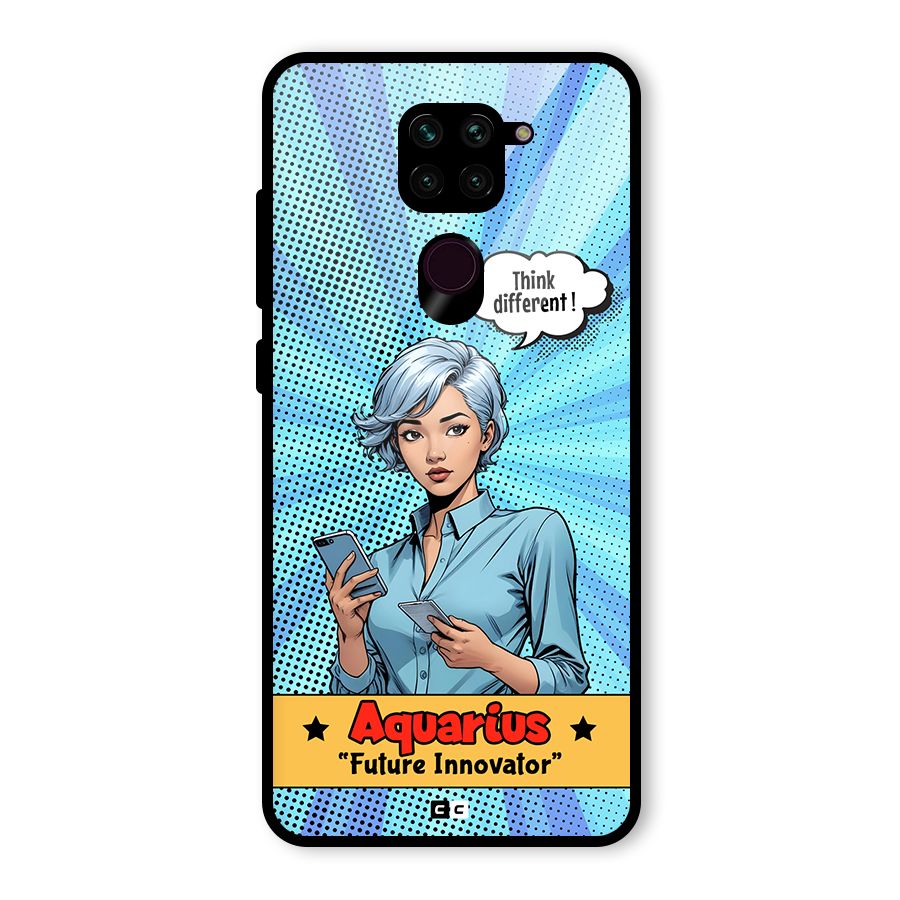 Innovative Aquarius Glass Back Case for Redmi Note 9