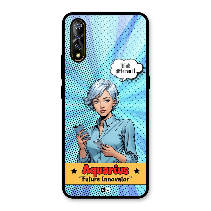 Innovative Aquarius Glass Back Case for Vivo S1