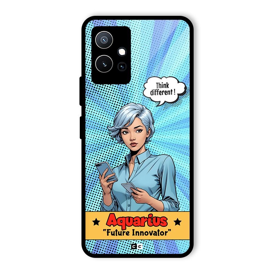 Innovative Aquarius Glass Back Case for Vivo T1 5G