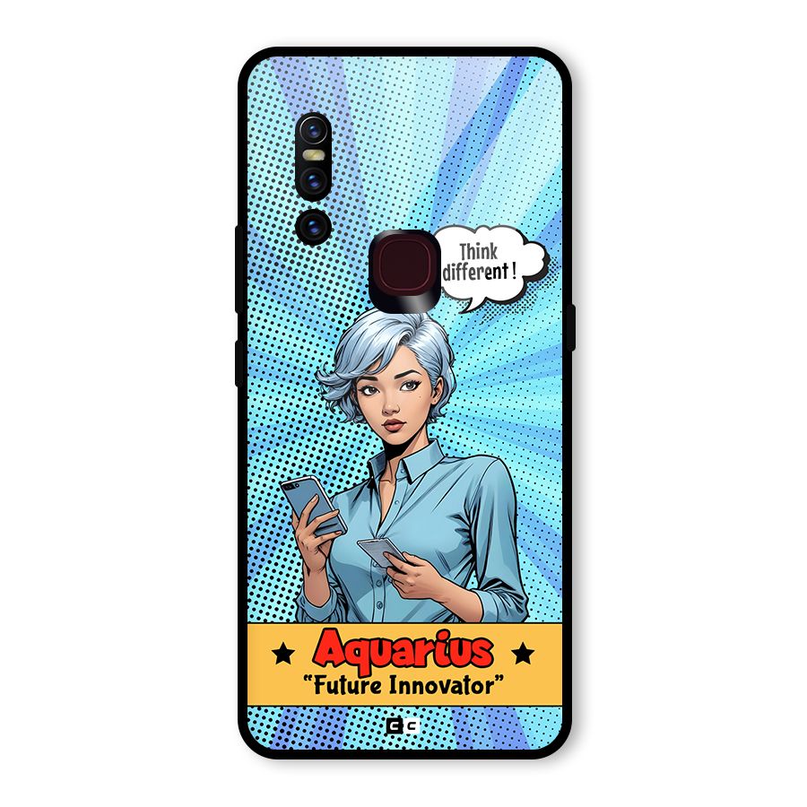 Innovative Aquarius Glass Back Case for Vivo V15