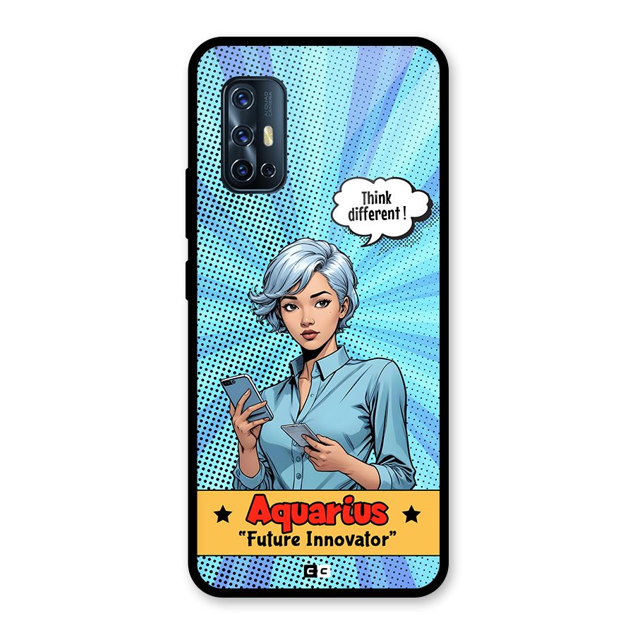 Innovative Aquarius Glass Back Case for Vivo V17