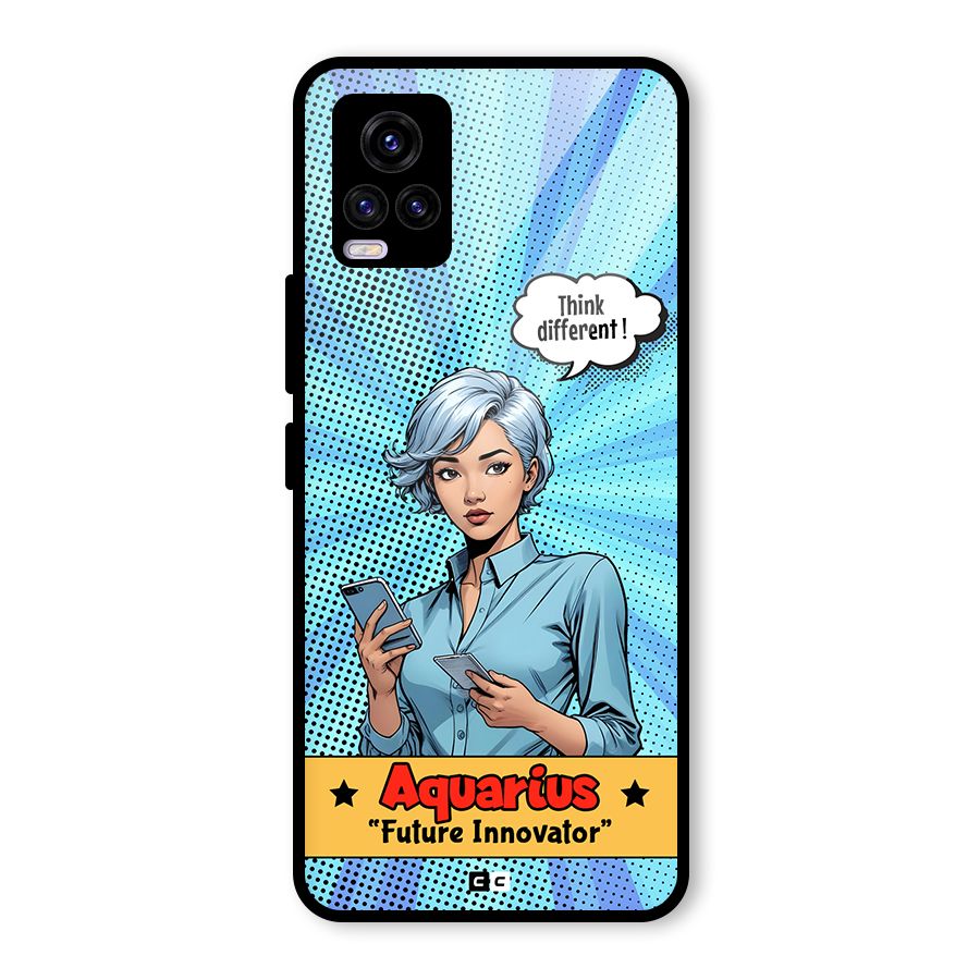 Innovative Aquarius Glass Back Case for Vivo V20 2021