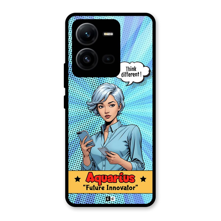 Innovative Aquarius Glass Back Case for Vivo V25