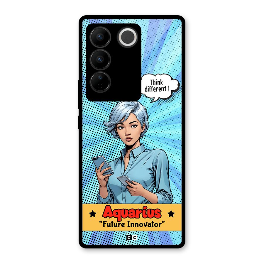 Innovative Aquarius Glass Back Case for Vivo V27