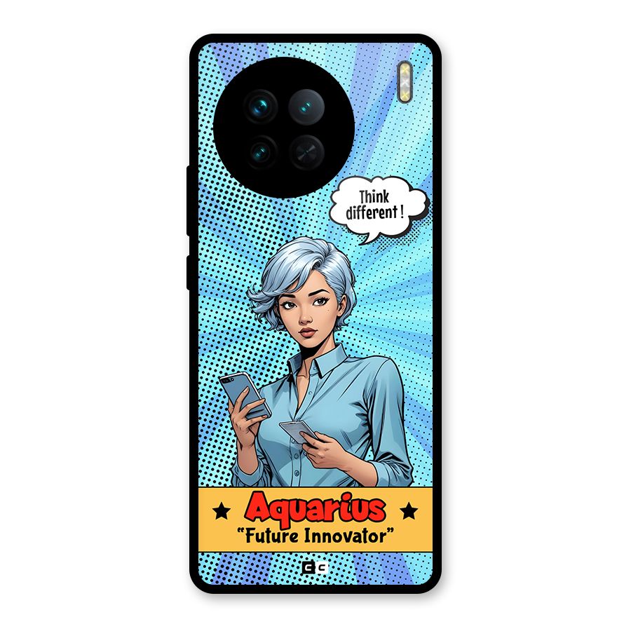 Innovative Aquarius Glass Back Case for Vivo X90