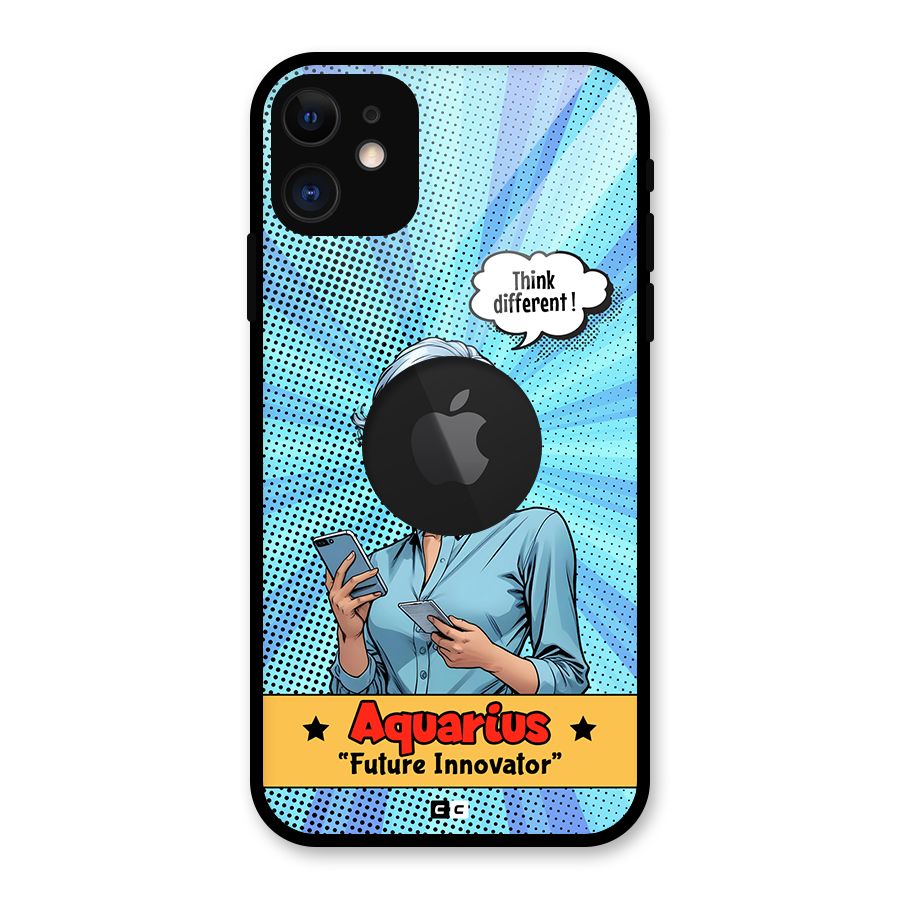 Innovative Aquarius Glass Back Case for iPhone 11 Logo Cut