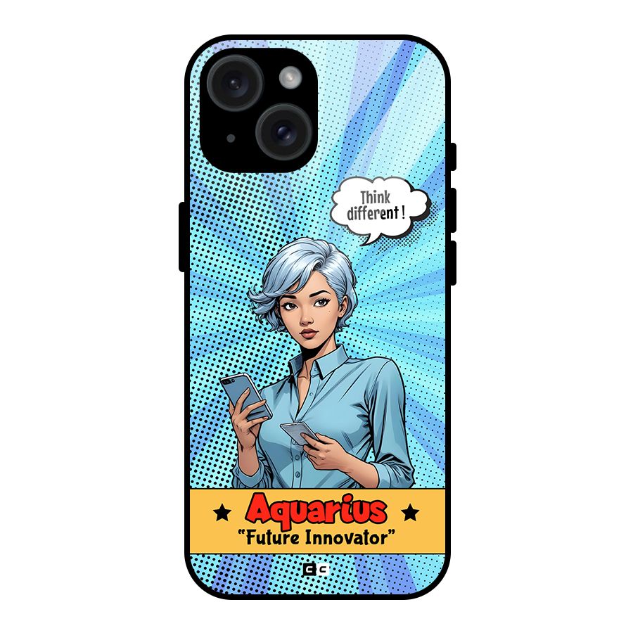 Innovative Aquarius Glass Back Case for iPhone 15